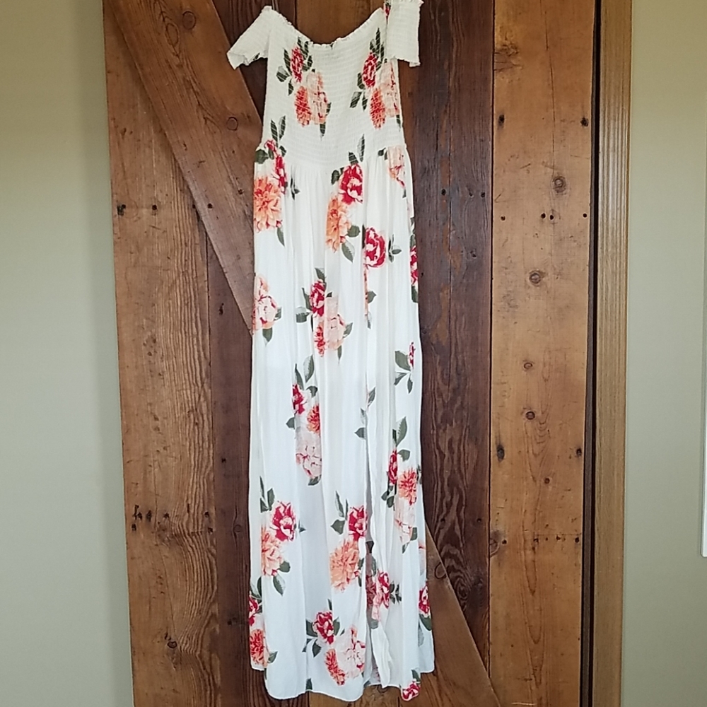 Maxi off shoulder dress floral